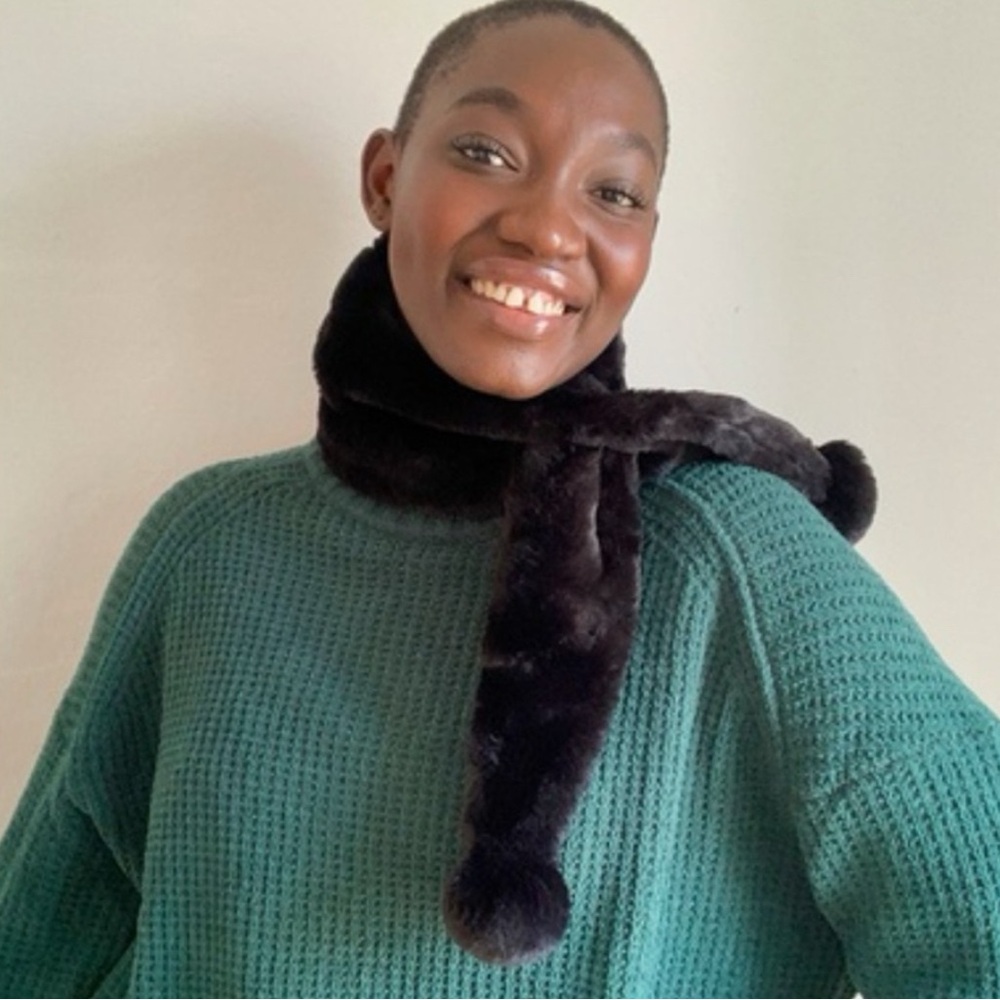 UNREAL FUR Faux Fur Pom Pom Scarf